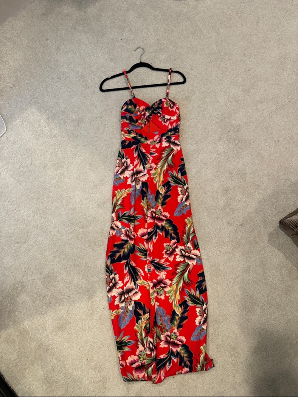 NBD Bright Red Strapless Dress with Gold Zipper - Picture 3 of 3